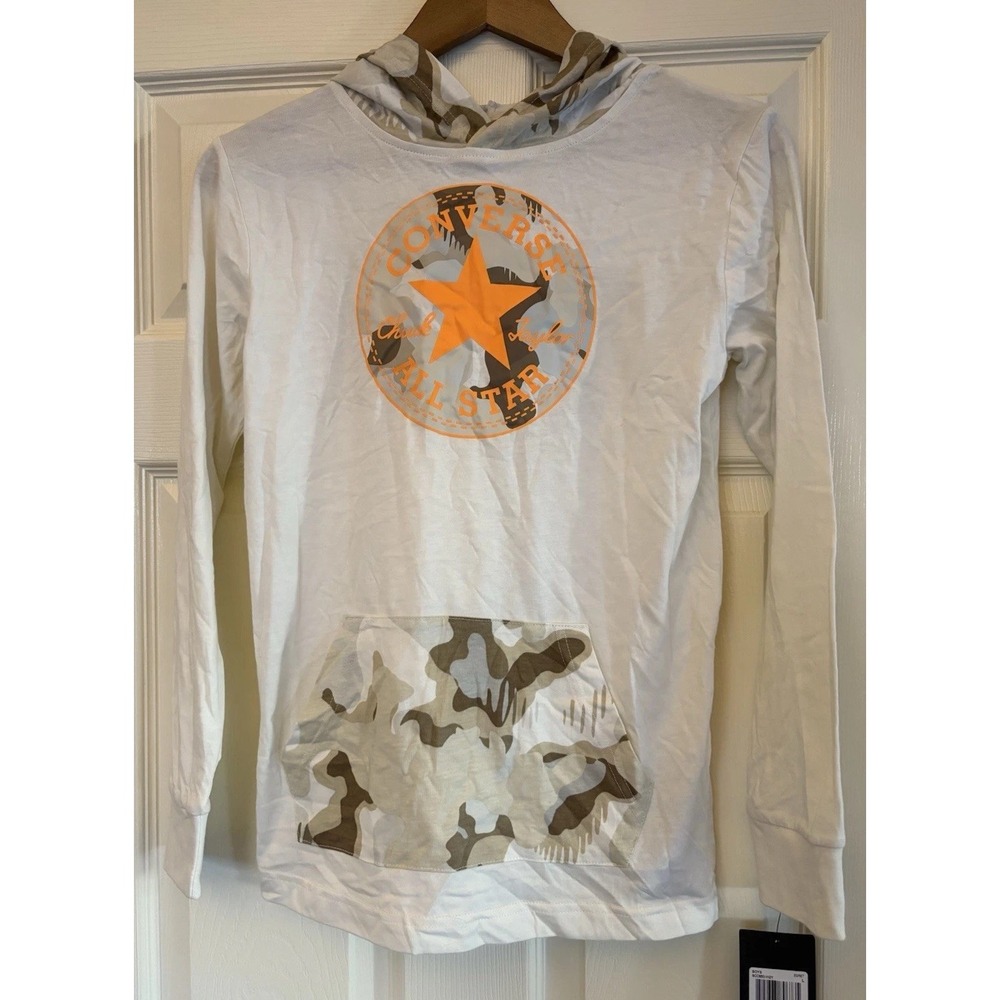 Converse All Star Chuck Taylor Hoodie Long Sleeve T Shirt Boys Youth L 9CC850-W2